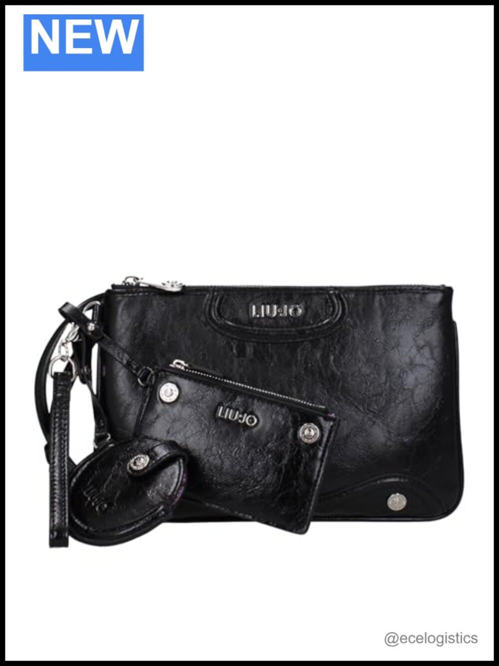 Slim Crossbody Bag Leather Shoulder Bag with Clasp Closure